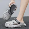 Zuecos de Verano para Hombre de Nuevo Estilo Transfronterizos para Uso en Exteriores, Sandalias Súper Cómodas, Talla Grande, Suela Gruesa, Chanclas Doble Uso para Exteriores y Playa