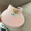 Sombrero de Sol de Verano con Protección UV para Niños y Niñas, Sombrero de Sol con Visera de Oso de Dibujos Animados, Protección UV