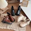 Botas para Niña Botas tipo Martin para Niño 2026 Nuevo Estilo Botas de Piel Suave para Niñas Pequeñas Suela Temporada Otoño/Invierno Botines Tipo Princesa para Bebés Niñas
