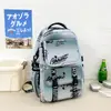 Mochila con Diseño de Graffiti Degradado Americano para Estudiantes de Secundaria y Preparatoria Estilo Trendy Cool Streetwear para Salidas Escolares Almacenamiento Mochila Escolar