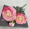 Venta Directa de Fábrica de 3 Cabezas de Flor Artificial Loto de Nieve de Tianshan, Adornos Florales para el Hogar, Decoración para Hotel B&B, Ramos de Boda