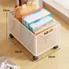Estantería, estante de almacenamiento de bolsas de libros con ruedas, almacenamiento de libros móvil para estudiantes, aula, dormitorio, oficina, carrito pequeño debajo del escritorio