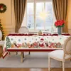Mantel Navideño Transfronterizo Cubierta Bandera de Mesa Estampada Muñeco de Nieve Árbol de Navidad Fiesta Decoración Festiva Mesa Mantel