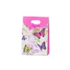 Bolsa de Cartón Blanca con Solapa Estampado a Color de Flor Mariposa Bolso de Mano Bolsa de Regalo de Alta Gama Bolsas