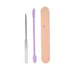 Aplicador de Sombra de Ojos de Acero Inoxidable Personalizado Herramienta Auxiliar de Maquillaje de Pestañas Multi-Funcional Paleta de Base de Maquillaje Rasqueta para Mascarilla