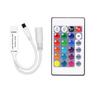 Controlador Led de 24 Teclas Controle Remoto Infravermelho Ir Módulo de Fita de LED RGB Baixa Tensão Dimmer Saída Dupla