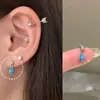 Colección Serie Colgante Clavos de Hueso de Oreja Pendientes de Tornillo de Acero de Titanio Perforación de Oreja para Mujer Pendientes de Clavo Coclear