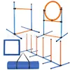 Equipo de Entrenamiento de Agilidad para Perros Vallas de Entrenamiento, Obstáculos, Postes de Salto, Aros de Salto, Entrenamiento de Obstáculos, Set de Suministros para Entrenamiento de Perros