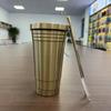 Taza con Popote de Acero Inoxidable, Taza de Café con Rosca, Taza Aislada al Vacío de Doble Pared, Taza de Agua Portátil para Coche, Vaso de Vacío, Portátil