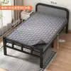 Cama individual plegable para uso doméstico, cama sencilla para dormitorio de adultos, cama de tablero duro para habitación de alquiler, cama de acompañante, cama extra, cama de hierro portátil