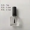 Suministro de fábrica traje de botella de esmalte de uñas de vidrio botella de esmalte de uñas negra con tapa de pincel sub-botella 5ml10ml15ml