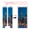 Pegatinas de Puerta Autoadhesivas Transfronterizas con Ciervo Estilo Chino, Pegatinas de Pared Removibles para Renovación de Casa de Alquiler, Venta al por Mayor por Fabricante, Dropshipping