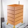 Armário de armazenamento rotativo móvel mesa de cabeceira ins armário lateral simples estilo nórdico armário Internet Celebrity armário de armazenamento cosmético