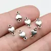 10x 5mm 0,3g multicolorido DIY acessórios de liga coração amor pequeno coração conector