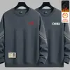 Camiseta de Manga Larga para Hombre Destacada, Marca de Moda, Forro Polar, Top Otoño-Invierno, Sudadera, Camiseta Interior Juvenil, Camiseta Base