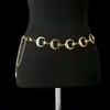 Design Transfronteiriço Europeu e Americano Estilo Retrô Rosto, Lua Crescente e Sol Corrente de Cintura, Corrente Corporal de Metal Feminina com Girassol