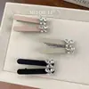 Corea del Sur Clip de Pato de una Palabra Elegante Sencillo con Lazo de Pedrería Clip para Flequillo Estilo de Alta Gama Versátil Accesorios para el Cabello Laterales para Mujer