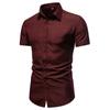 Amazon Aliexpress Comércio Exterior Nova Camisa Masculina de Manga Curta Estampada Tamanho Grande Tamanho Europeu Camisa Casual da Moda para Homens