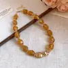 Collar de doble capa con cuentas acrílicas transfronterizo europeo y americano, cadena para la clavícula de lujo ligero de alta gama, joyería de estilo étnico vintage al por mayor