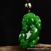 Jade verde de Xinjiang de imitación de alta calidad de Mongolia Exterior, colgante de Pixiu de espinaca verde, colgante de jade de riqueza instantánea, transmisión en vivo al por mayor disponible.