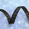 Abanico Redondo Tejido de Encaje Estilo Étnico Retro de 1 cm con Cortinas de Cinta Jacquard de Ocho Tesoros Accesorios Decorativos para Mujer