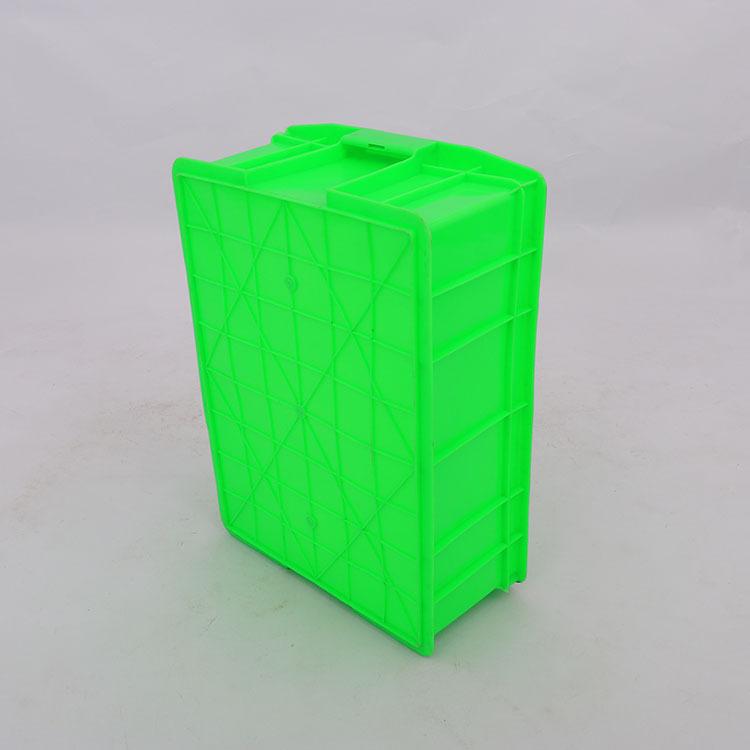 蓝色塑胶周转箱 455玩具收纳箱仓库摆放货架周转箱