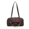 Bolsa pequena quadrada texturizada estilo coreano para mulheres no atacado, novo modelo de verão 2026, cor sólida, bolsa de ombro de luxo leve, bolsa de axila para o dia a dia