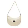 Bolsa transversal estilo coreano, nova bolsa em formato de bolinho, moderna e retrô, estilosa para estudantes, bolsa de ombro de lona simples, atacado