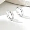 Pendientes de Acero Inoxidable de Moda Estilo Coreano con Textura de Hielo Triturado y Patrón de la Gran Muralla, Diseño Único, Accesorio Unisex