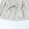 Comercio Exterior 2026 Europeo y Americano Primavera Nuevo Estilo Elegante Solapa Manga Larga Cinturón Blanco Lunares Blazer para Mujer 29755