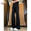 Pantalones Holgados de Calle para Hombre Otoño 2026, Estilo Retro Simple de Hong Kong, Elegantes y Adelgazantes, Hacen que las Piernas Parezcan Largas, Ligeramente Acampanados, Modernos