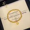Pulsera de Estrella con Perla Ojo de Gato Dorada Brillante Luna Simple Colgante de Pedrería con Patrón Martillado Pulsera para Mujer Cordón Elástico Pulsera de Perlas