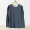 Ropa interior sin costuras de terciopelo de doble cara de peso pesado para hombre, traje de invierno cálido de lana y seda de morera, camiseta de manga larga, ropa de otoño y pantalones largos