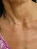 Acessórios de Joias Transfronteiriços Europeus e Americanos Liga de Zinco Colar de Cruz Curto Banhado a Ouro para Mulheres Choker