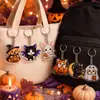 Set de Llaveros Lindos de Animales de Halloween: Cachorro, Gato, Conejo, Colgante Acrílico, Bruja, Momia, Fantasma