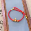 Pulseira de cobra do zodíaco antiga banhada a ouro design de senso para minorias femininas 2025 este ano cordão vermelho para mão para enviar para namoradas cordão de mão