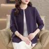26 Cárdigan de Punto Casual con Cuello Redondo Otoño Abrigo Suéter de Doble Cremallera Ropa Elegante para Mamá Top Elegante Mujer