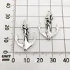 Materiais para Joias Artesanais DIY Prata Antiga Vintage Âncora Pequeno Pingente 1 Peça Brinco Colar Pulseira Pingente Fabricante
