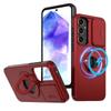 Para Samsung A55 Extraordinaria Funda de Armadura Oculta A54 Magnética A15 Ventana Deslizante A35 Soporte A25 Cubierta Protectora Resistente a Caídas