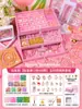 Kit de Materiales DIY de Dibujos Animados con Cuentas para Niños Pulsera Accesorios Hechos a Mano Cuentas Sueltas Joyería Collar Set de Caja de Regalo