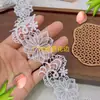 Encaje de Seda de Leche Fino Soluble en Agua Adorno Flor de Rosa Decoración de Ventana Hecha a Mano Vestido de Novia Ropa para Niños Lencería Dobladillo de Falda