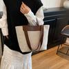 Bolsa de Mano Portátil Estilo Japonés Minisary al por Mayor Bolsa para Mujer 2025 Verano Nuevo Color Contraste Bolso de Hombro Gran Capacidad Bolsa de Axila
