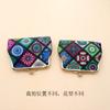 Bolsa Clipe Estampada Abstrata Nova 2022 Feminina Retro Portátil Pequena Bolsa para Cartões Bolsa de Armazenamento