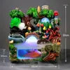 Fuente de Roca Cascada Pecera Rueda Giratoria de la Fortuna Circulación de Agua Abierta Regalo Adorno de Montaña para Sala de Estar