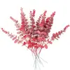 Hojas de Eucalipto Artificiales 38cm Tallo Único Rama de Eucalipto Falsa Transfronteriza Ramo Artificial Planta Verde Decoración del Hogar Flor