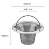 Filtro de Pantalla para Fregadero de Cocina de Acero Inoxidable Piscina para Lavar Verduras Red Anti-atascos Filtro para Lavabo Artefacto de Filtración Desagüe de Piso