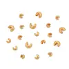 Ouro 18K Banhado Cor Duradoura Contas de Posicionamento Abertas Acessórios de Acabamento de Posicionamento para Colar Pulseira Artesanal DIY Material Contas