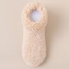 Artefato para Aquecer os Pés Meias Femininas Outono e Inverno Aquecedor de Meio Pé Roupa de Dormir de Inverno Lã de Cordeiro Quente Meias Antiderrapantes para Chão