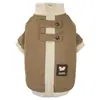 Abrigo de invierno impermeable para mascotas de dos tonos con cuello alto, chaleco cortavientos y cálido, adecuado para uso en exteriores, se puede sujetar a una correa, chaqueta de algodón casual para perros