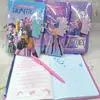 Nuevo Lindo Cuaderno de Papelería de Dibujos Animados Hello Kitty con Bolígrafo y Candado de Contraseña para Niños
